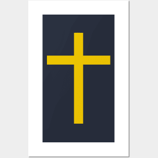 Latin cross (gold) Posters and Art